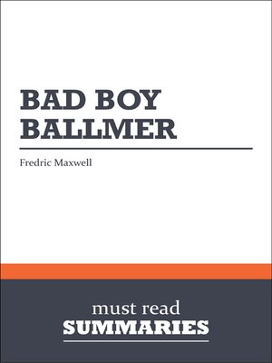 cover image of Bad Boy Ballmer - Fredric Maxwell